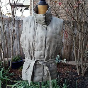 Vintage Talbots Pewter Puffer Vest